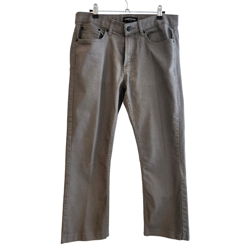 Kenneth Cole NY Men’s Lightweight Denim Pants Gray Flat Front, Size 30x30